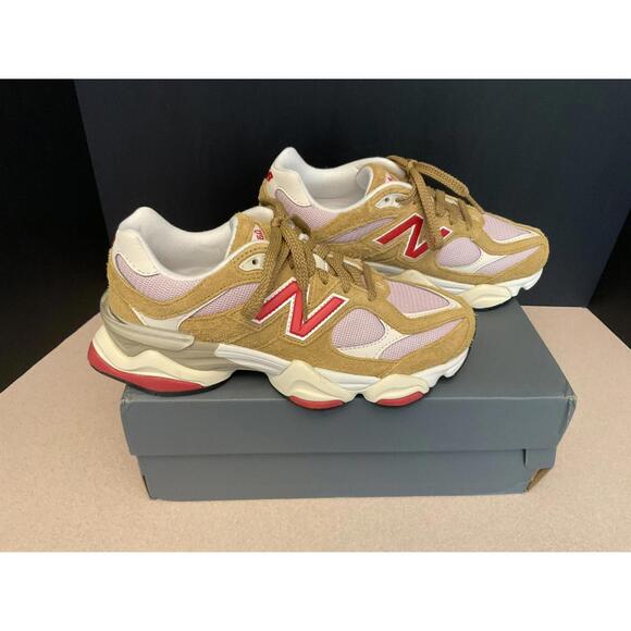 New Balance Shoes - New! Womens New Balance 9060 Suede Beige Pink Casual Athletic Shoes. Size 8.